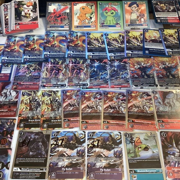 110 Digimon Card lot of 110 cards 38 foils and 82 non Foil cards - Picture 2 of 16